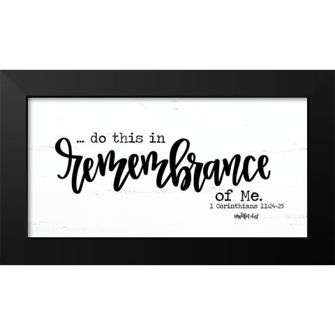 Remembrance Black Modern Wood Framed Art Print by Imperfect Dust
