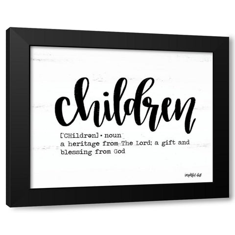 Children Black Modern Wood Framed Art Print with Double Matting by Imperfect Dust