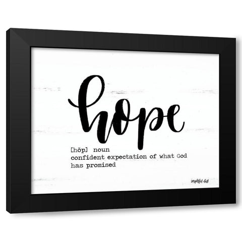 Hope Black Modern Wood Framed Art Print with Double Matting by Imperfect Dust