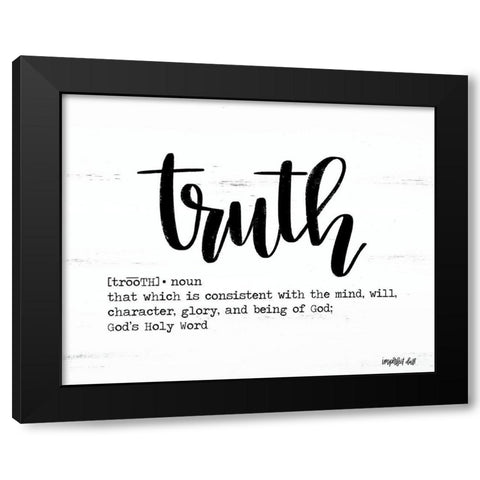 Truth Black Modern Wood Framed Art Print with Double Matting by Imperfect Dust