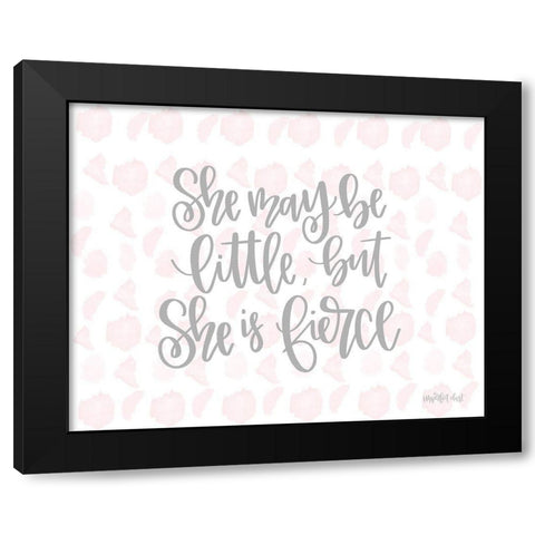 She is Fierce Black Modern Wood Framed Art Print with Double Matting by Imperfect Dust