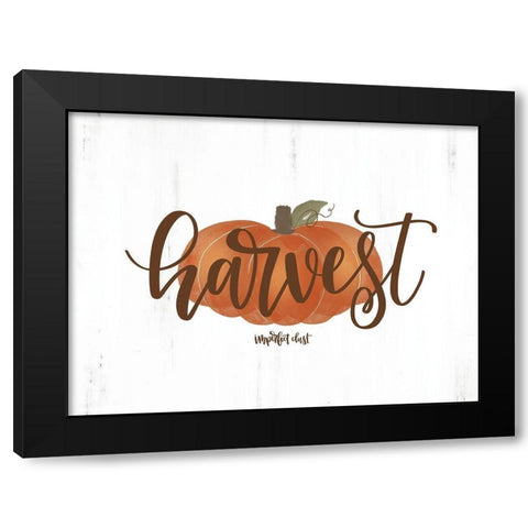 Harvest Pumpkin Black Modern Wood Framed Art Print with Double Matting by Imperfect Dust