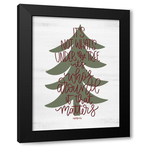 Around the Tree Black Modern Wood Framed Art Print with Double Matting by Imperfect Dust