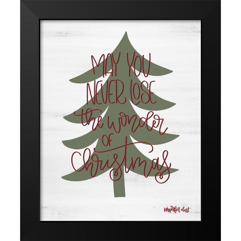 Wonder of Christmas Black Modern Wood Framed Art Print by Imperfect Dust