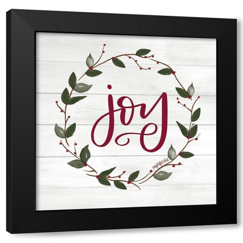 Joy Black Modern Wood Framed Art Print with Double Matting by Imperfect Dust
