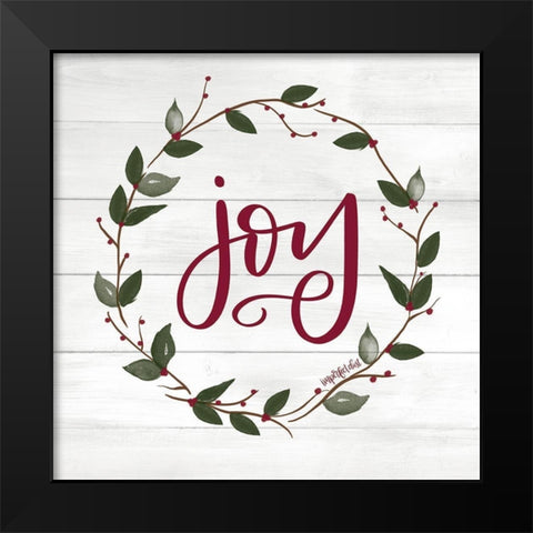 Joy Black Modern Wood Framed Art Print by Imperfect Dust