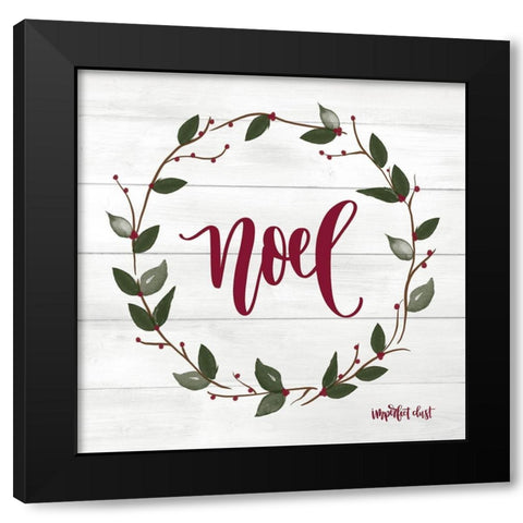 Noel Black Modern Wood Framed Art Print with Double Matting by Imperfect Dust