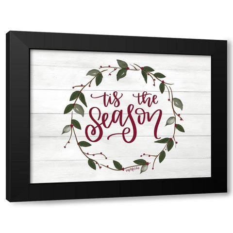 Tis the Season Black Modern Wood Framed Art Print by Imperfect Dust