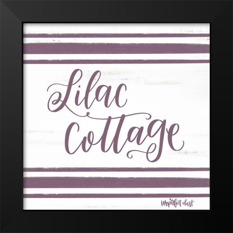 Lilac Cottage Black Modern Wood Framed Art Print by Imperfect Dust