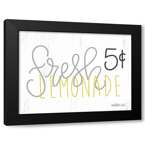 Fresh Lemonade Black Modern Wood Framed Art Print by Imperfect Dust