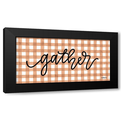 Gather Terracotta Black Modern Wood Framed Art Print with Double Matting by Imperfect Dust