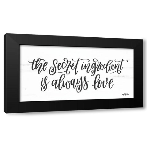 Secret Ingredient Black Modern Wood Framed Art Print with Double Matting by Imperfect Dust
