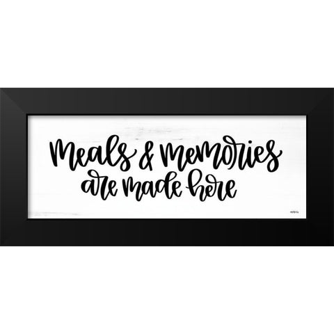 Meals + Memories Black Modern Wood Framed Art Print by Imperfect Dust