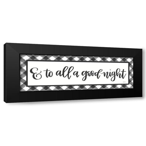 To All a Good Night Black Modern Wood Framed Art Print with Double Matting by Imperfect Dust