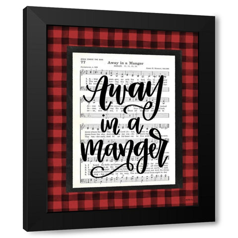 Away in a Manger    Black Modern Wood Framed Art Print with Double Matting by Imperfect Dust