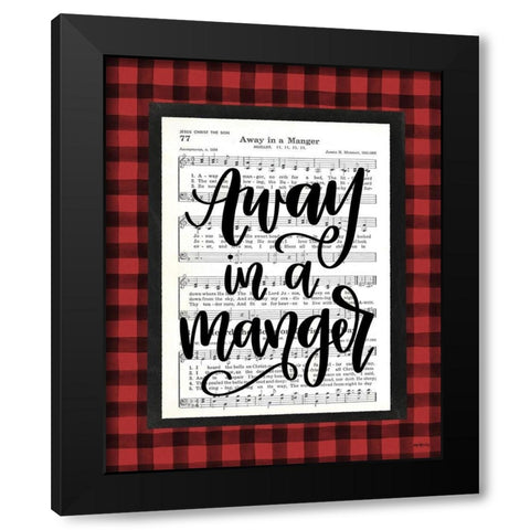 Away in a Manger    Black Modern Wood Framed Art Print by Imperfect Dust