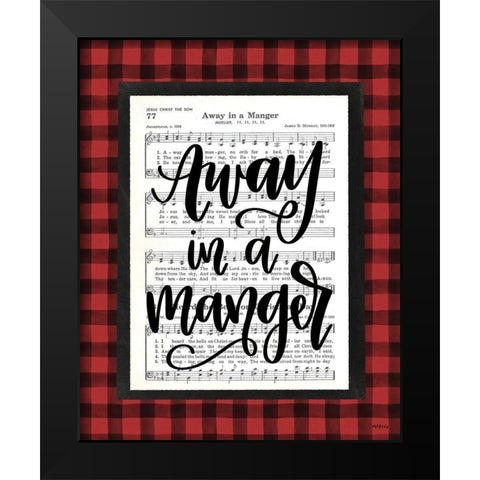 Away in a Manger    Black Modern Wood Framed Art Print by Imperfect Dust