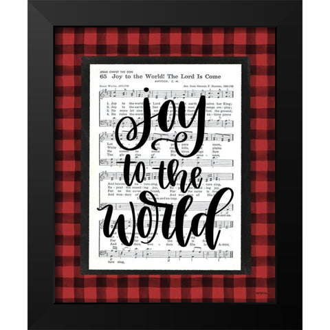 Joy to the World    Black Modern Wood Framed Art Print by Imperfect Dust