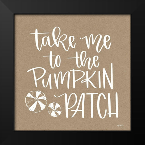 Take Me to the Pumpkin Patch   Black Modern Wood Framed Art Print by Imperfect Dust