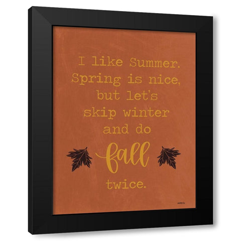 Fall Twice    Black Modern Wood Framed Art Print with Double Matting by Imperfect Dust