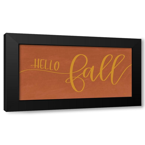 Hello Fall    Black Modern Wood Framed Art Print by Imperfect Dust