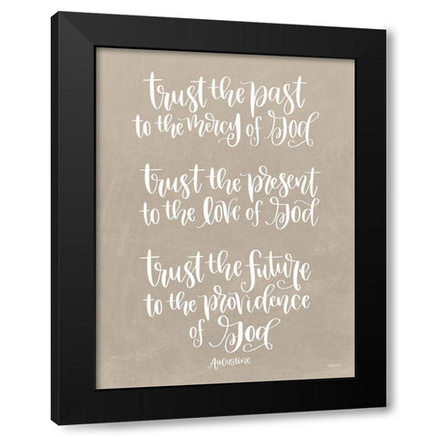 Trust Black Modern Wood Framed Art Print with Double Matting by Imperfect Dust