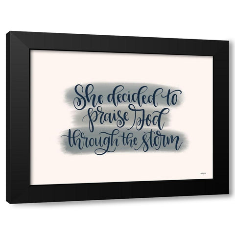 Through the Storm Black Modern Wood Framed Art Print with Double Matting by Imperfect Dust