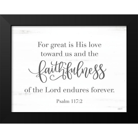 Faithfulness Black Modern Wood Framed Art Print by Imperfect Dust