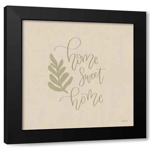 Home Sweet Home Black Modern Wood Framed Art Print with Double Matting by Imperfect Dust