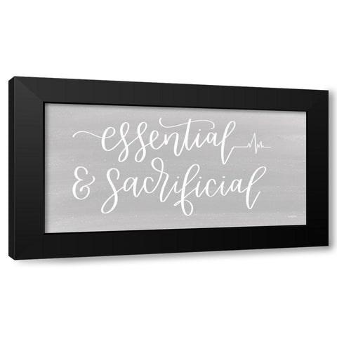 Essential and Sacrificial Black Modern Wood Framed Art Print by Imperfect Dust