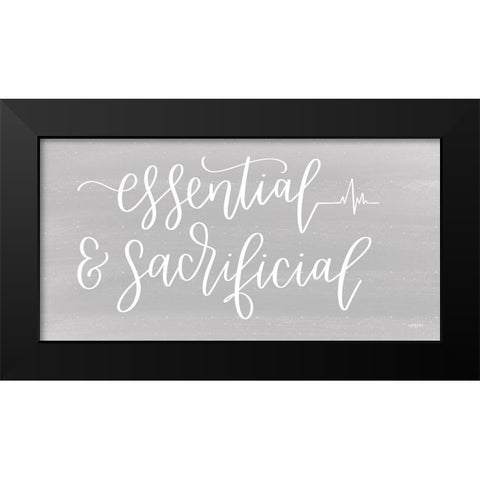 Essential and Sacrificial Black Modern Wood Framed Art Print by Imperfect Dust