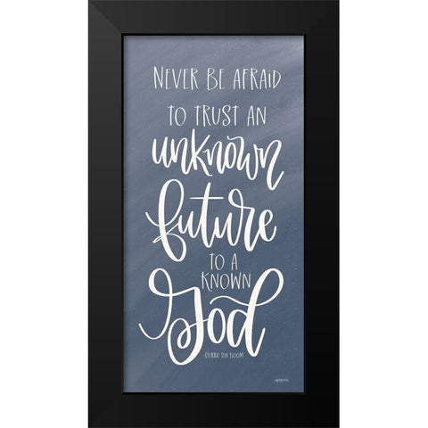 A Known God Black Modern Wood Framed Art Print by Imperfect Dust