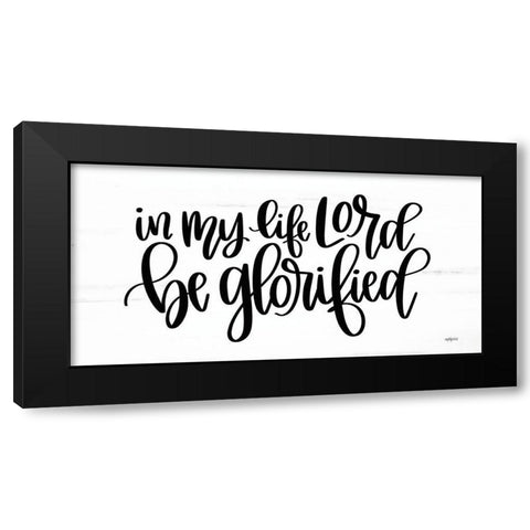 Be Glorified Black Modern Wood Framed Art Print with Double Matting by Imperfect Dust