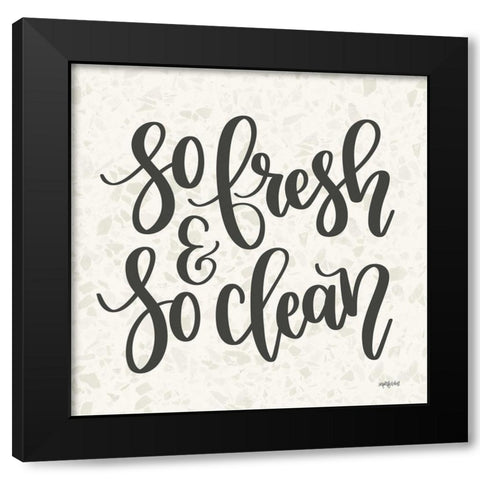 So Fresh and So Clean Black Modern Wood Framed Art Print with Double Matting by Imperfect Dust