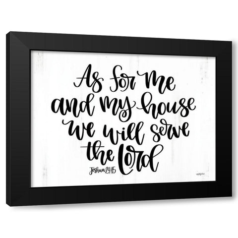 As For Me and My House Black Modern Wood Framed Art Print with Double Matting by Imperfect Dust