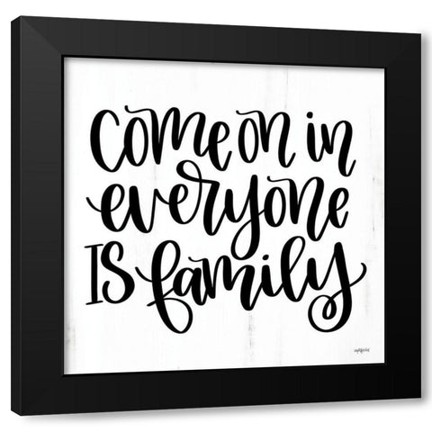 Come On In Black Modern Wood Framed Art Print with Double Matting by Imperfect Dust