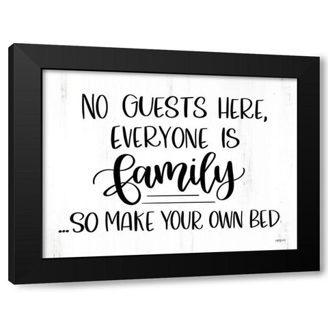 Everyone is Family Black Modern Wood Framed Art Print with Double Matting by Imperfect Dust