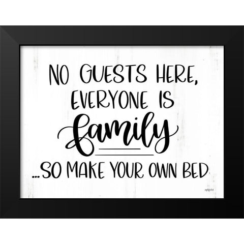 Everyone is Family Black Modern Wood Framed Art Print by Imperfect Dust