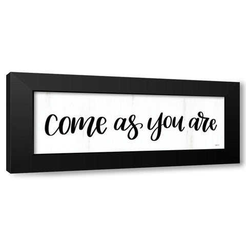 Come As You Are Black Modern Wood Framed Art Print with Double Matting by Imperfect Dust