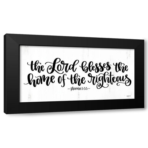 The Lord Blesses Black Modern Wood Framed Art Print by Imperfect Dust