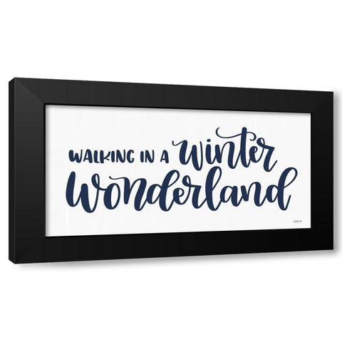 Winter Wonderland Black Modern Wood Framed Art Print with Double Matting by Imperfect Dust