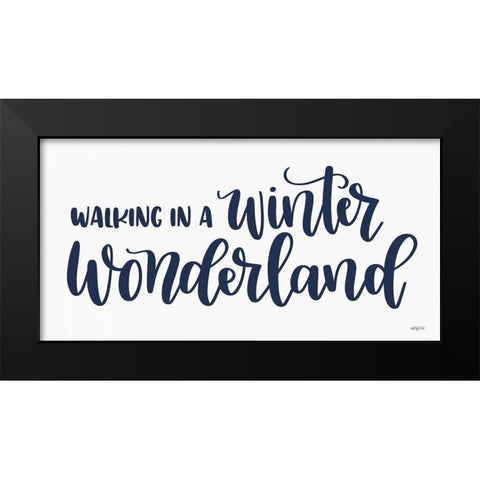 Winter Wonderland Black Modern Wood Framed Art Print by Imperfect Dust