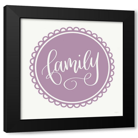 Scalloped Family Black Modern Wood Framed Art Print with Double Matting by Imperfect Dust