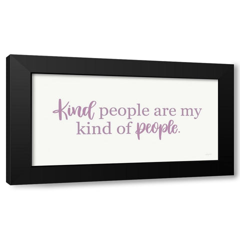 Kind People Black Modern Wood Framed Art Print with Double Matting by Imperfect Dust