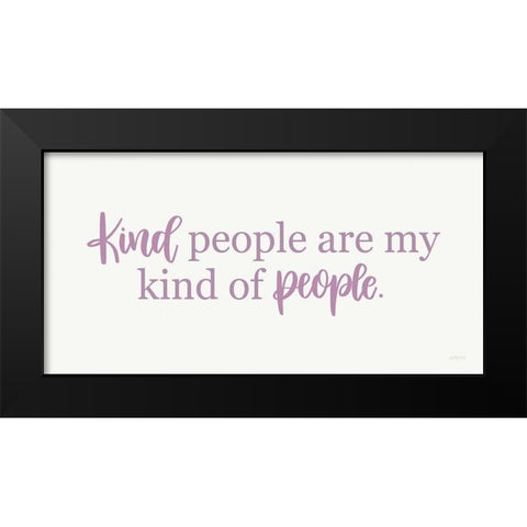 Kind People Black Modern Wood Framed Art Print by Imperfect Dust