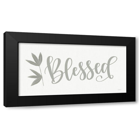 Blessed Black Modern Wood Framed Art Print with Double Matting by Imperfect Dust