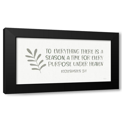 To Everything There is a Season Black Modern Wood Framed Art Print by Imperfect Dust