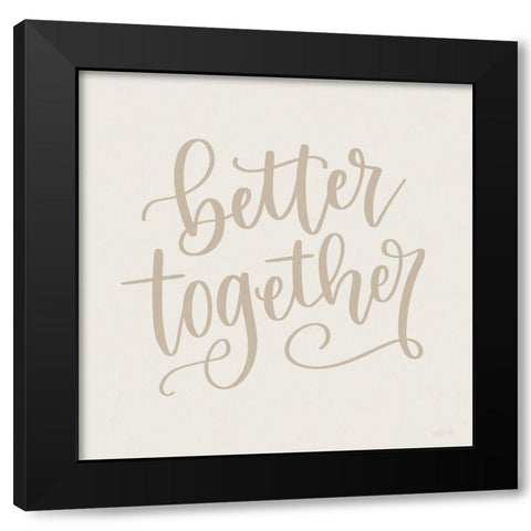 Better Together Black Modern Wood Framed Art Print with Double Matting by Imperfect Dust