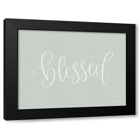 Blessed Black Modern Wood Framed Art Print with Double Matting by Imperfect Dust