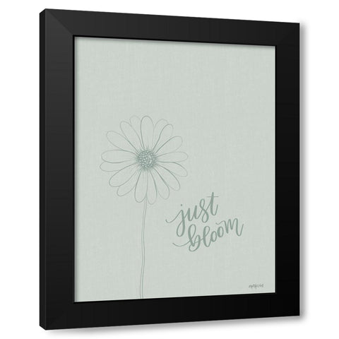 Just Bloom Black Modern Wood Framed Art Print with Double Matting by Imperfect Dust